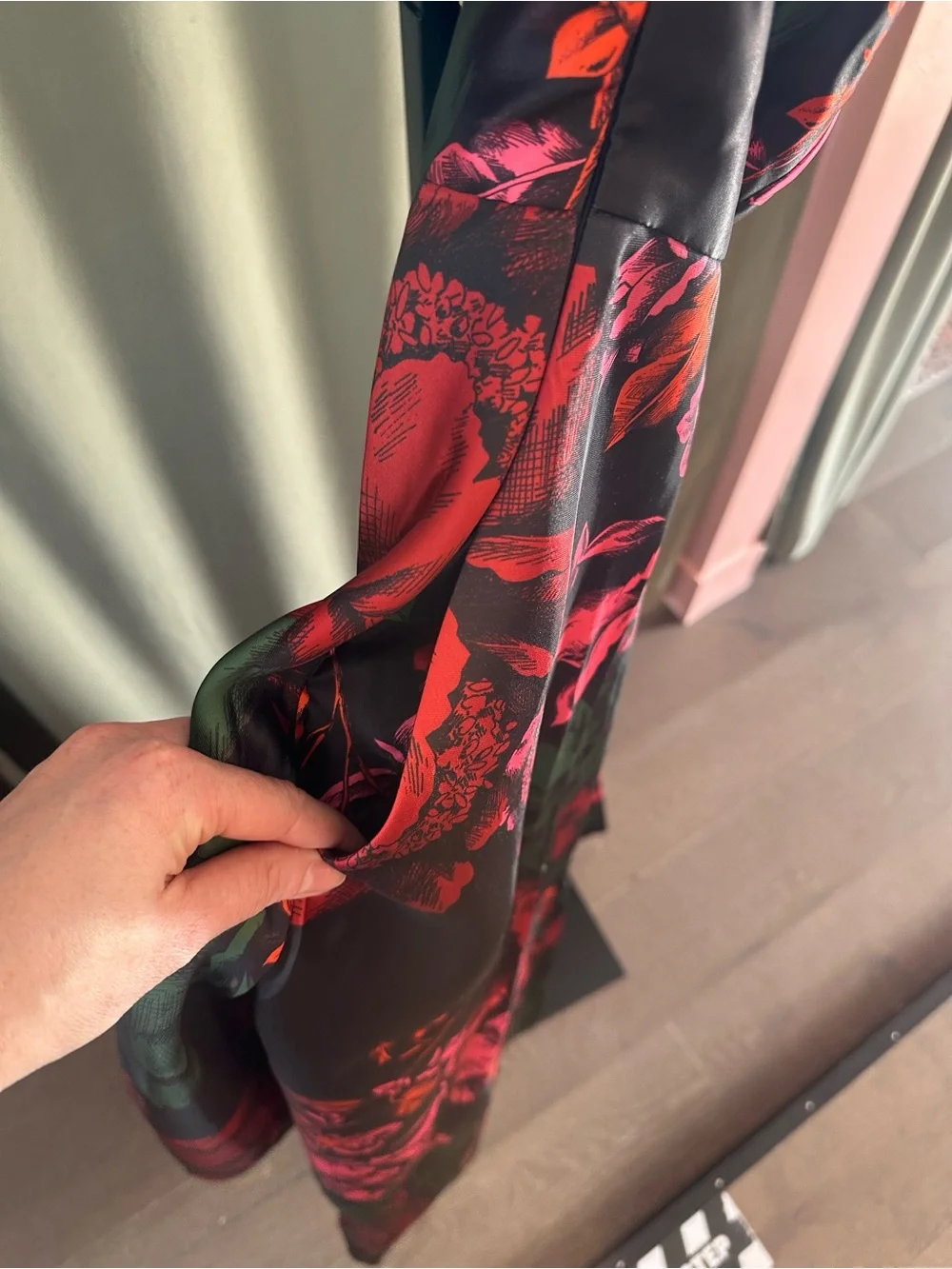 Hutch Cassandra One-Shoulder Black Floral Maxi Dress - Picture 5 of 7